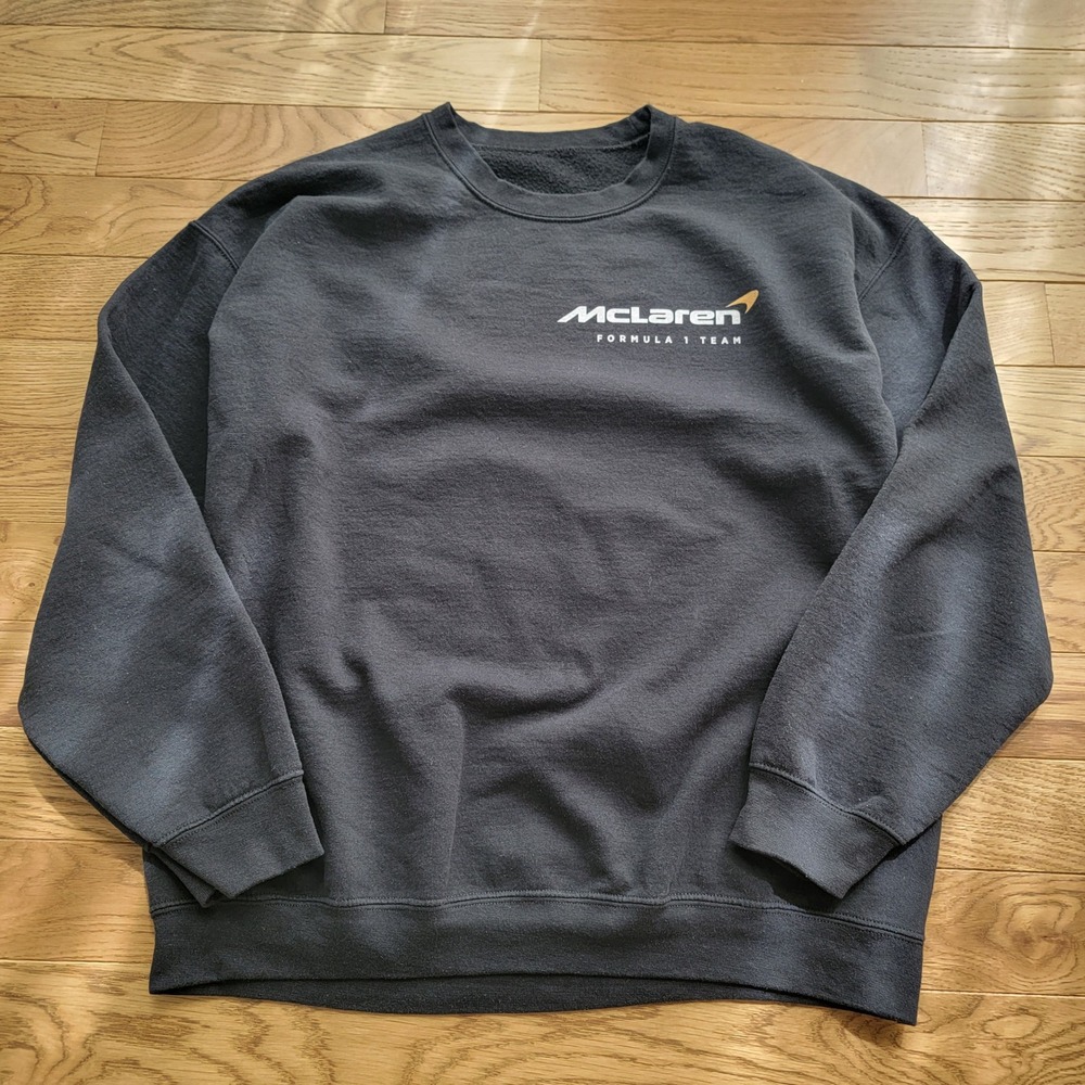 McLaren Racing Formula 1 Team MC F1 Supercar Graphic Sweatshirt Black Mens L